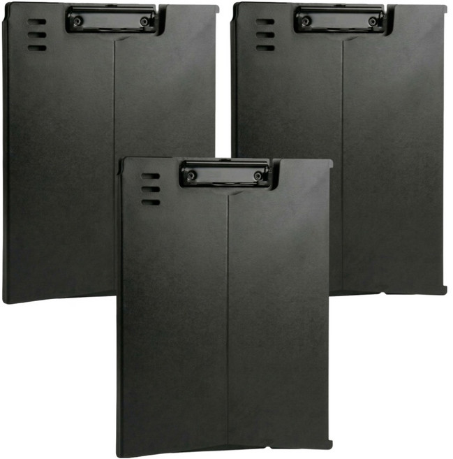 하비소 투웨이 스탠딩 클립보드 A4, 3개, 매트블랙