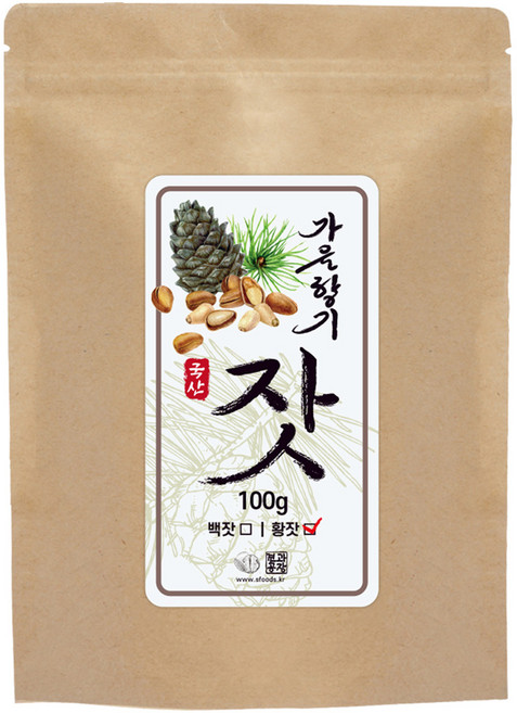 견과공장 국내산 황잣, 100g, 1개