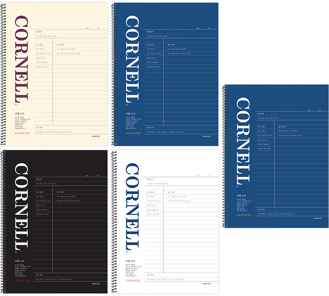 핑크풋 우등생 코넬 원링노트 5p 세트, 랜덤발송, 1세트