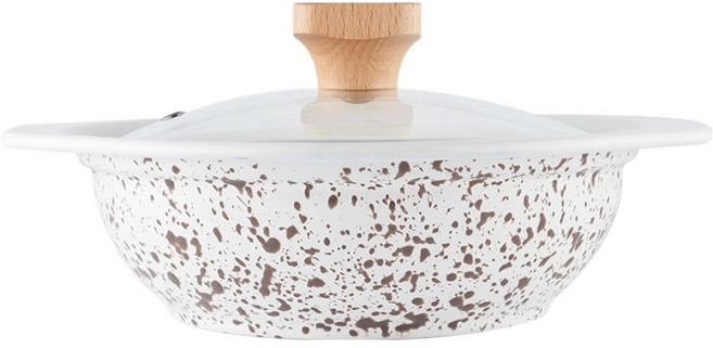 PN풍년 인덕션 브리에 프롱 IH 법랑 양수냄비, 코코아 그레이, 1개, 21.5cm