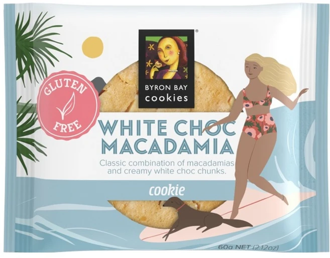 바이런베이쿠키스 글루텐프리 화이트 촉 마카다미아 쿠키, 60g, 1개 - 쿠팡
