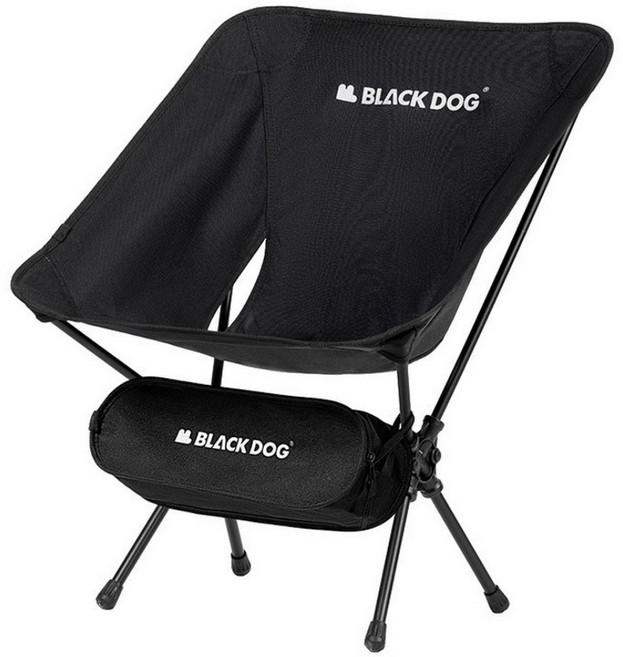 BLACK DOG 黑狗 鋁合金雙桿月亮椅, 黑色, 1個