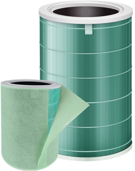 상상그램 샤오미 미에어 공기청정기 호환 필터 + 보조필터 세트, 1세트, 그린