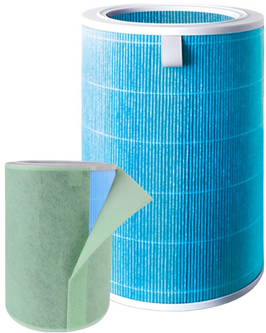 상상그램 샤오미 미에어 공기청정기 호환 필터 + 보조필터 세트, 1세트, 블루