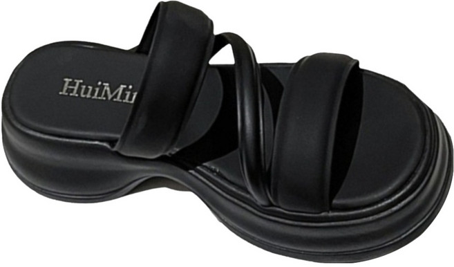 라라티나 여성용 세이지 키높이 스트랩 샌들