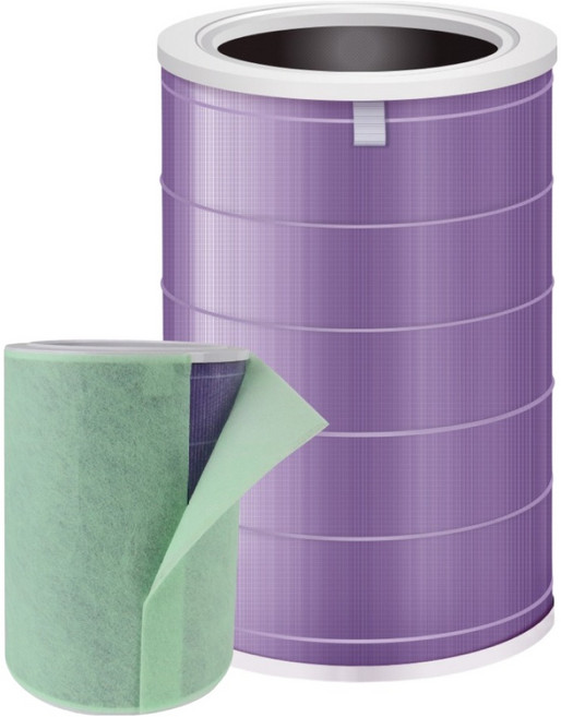 상상그램 샤오미 미에어 공기청정기 호환 필터 + 보조필터 세트, 1세트, 퍼플