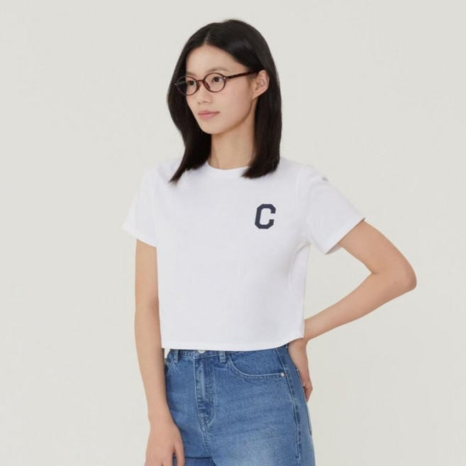 COVERNAT WOMAN 短版涼感棉 C Logo T恤
