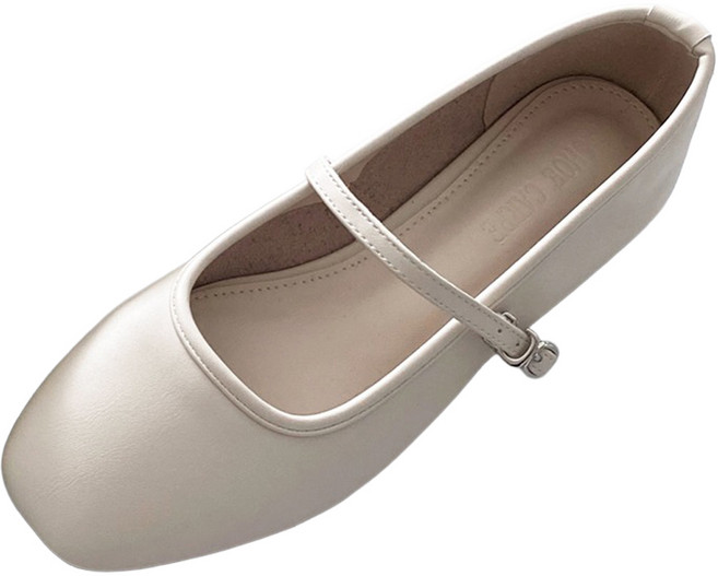 슈카르페 빅사이즈 말랑한 착화감 스퀘어 메리제인 플랫슈즈