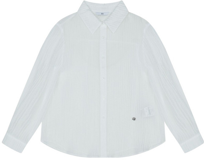 SI FASHION 皺褶質感基本款襯衫 SMBAF2436