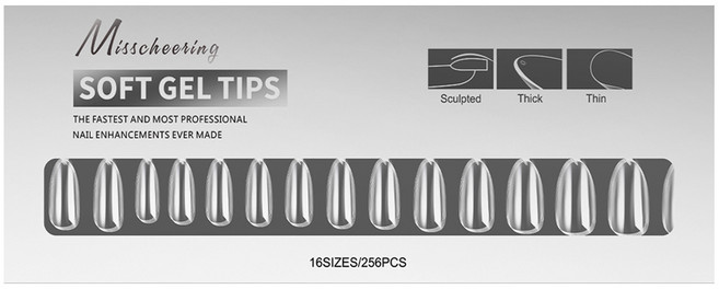 바르나 에어핏 말캉 소프트젤팁 5호 256p, 1개, 투명