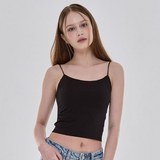 더조이 크롭 나시탑