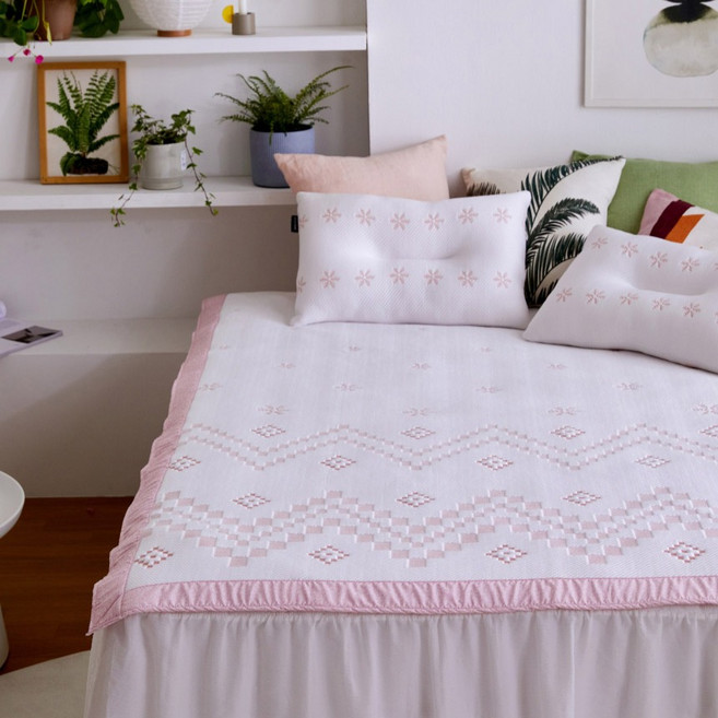 어바웃코지 눈꽃 냉감패드, 핑크