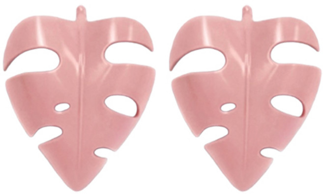 두렙 도마뱀 나뭇잎 은신처 대형, 핑크, 2개