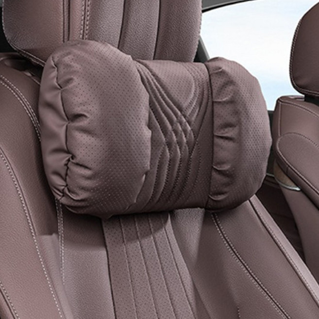 크로니클 프리미엄 담요 레파드라인 목쿠션, 모카브라운, 1개