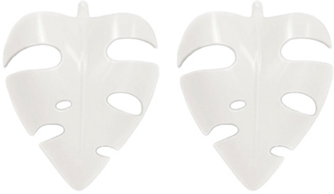 두렙 도마뱀 나뭇잎 은신처 소형, 화이트, 2개