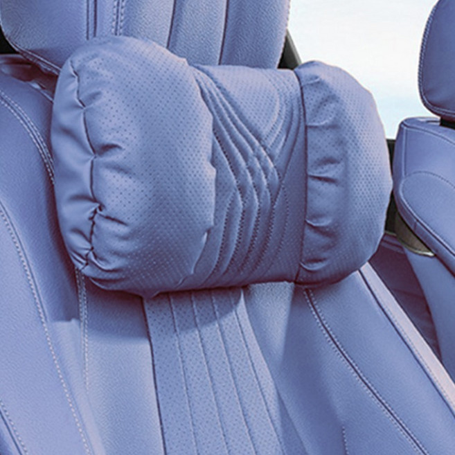 크로니클 프리미엄 담요 레파드라인 목쿠션, 버블블루, 1개