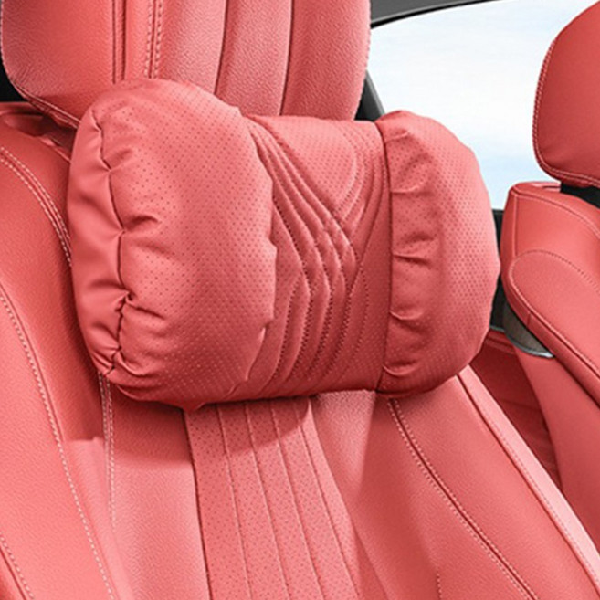 크로니클 프리미엄 담요 레파드라인 목쿠션, 볼케이노레드, 1개