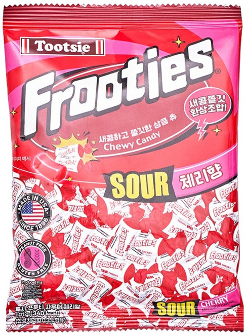 투시 프루티 사우어 체리향 츄잉 캔디, 1개, 101g