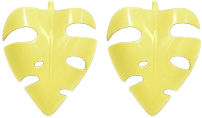 두렙 도마뱀 나뭇잎 은신처 소형, 옐로우, 2개