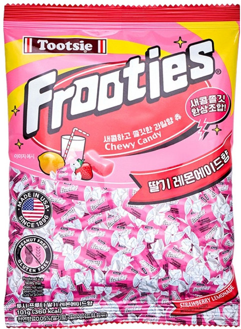 투시 프루티 딸기 레몬에이드향 츄잉 캔디, 1개, 101g