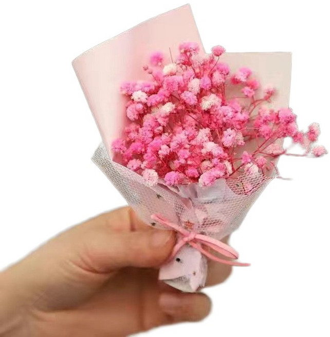 쇼핑153 납골당 미니 조화 꽃다발, 핑크스타