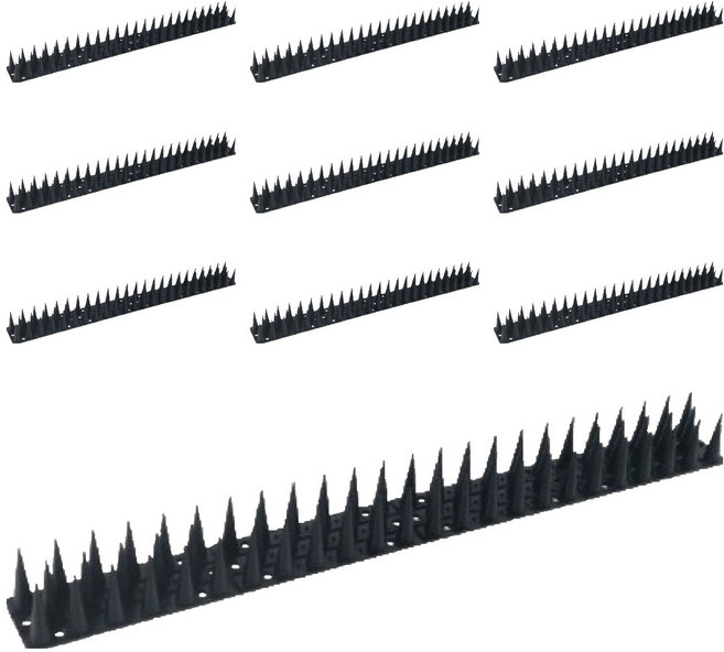 쩝쩝도사 실외기 난간 조류 비둘기 퇴치 H32 버드스파이크 블랙 10p, 828g, 1개