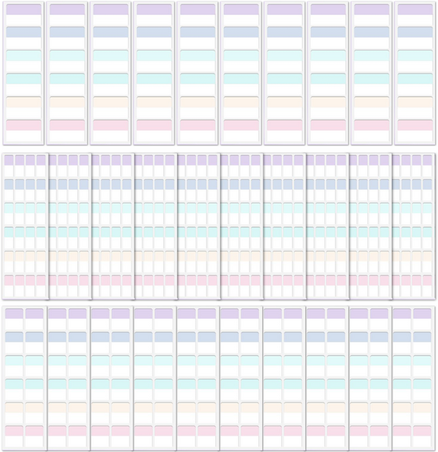 오피스연 포카 인덱스 스티커 연한파스텔 420p 세트, 1세트