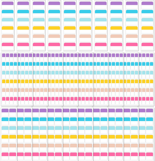 오피스연 포카 인덱스 스티커 비비드 420p 세트, 1세트