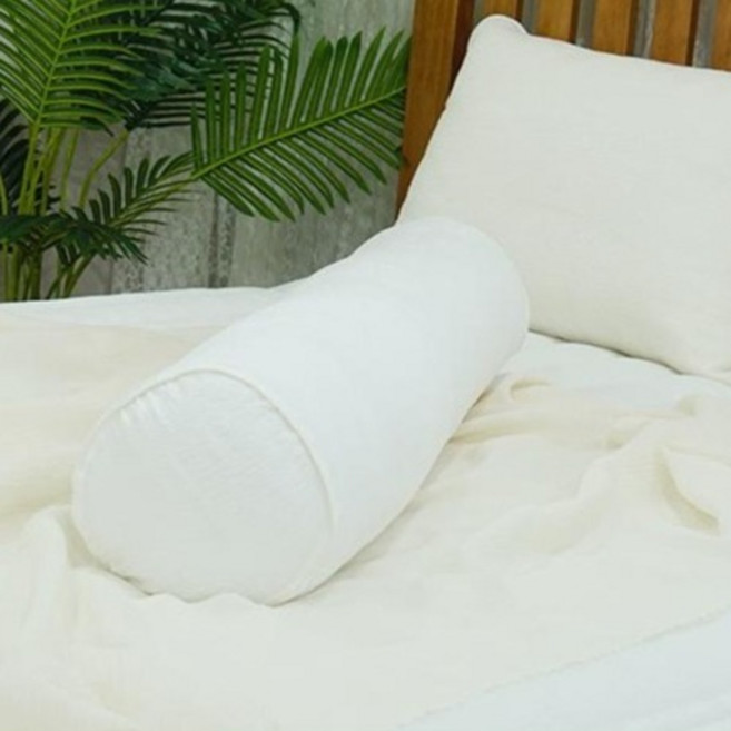스누즈 스노우 시어서커 베라 여름 바디필로우 솜포함, 화이트
