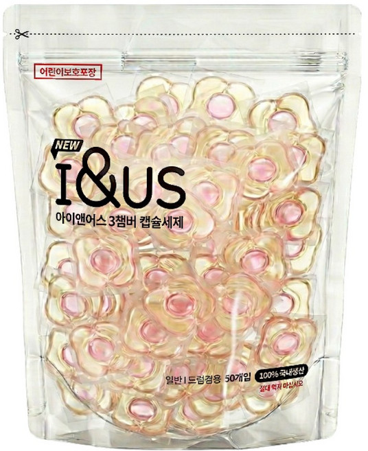 아이앤어스 New 3챔버 청소왕 캡슐 세탁세제, 1개, 50개입