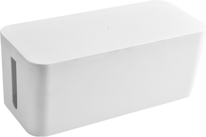 인포랩연구소 멀티탭 보관 데스크 다용도 정리함, 화이트L, 1개