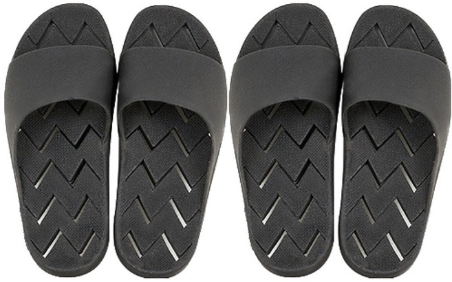 지와이리빙 더블유 미끄럼방지 욕실화, 차콜, 2개