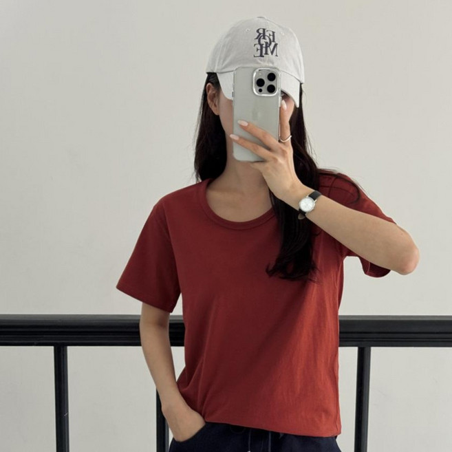 시크폭스 여성용 이리스 실켓 U넥 티셔츠 61TS1757