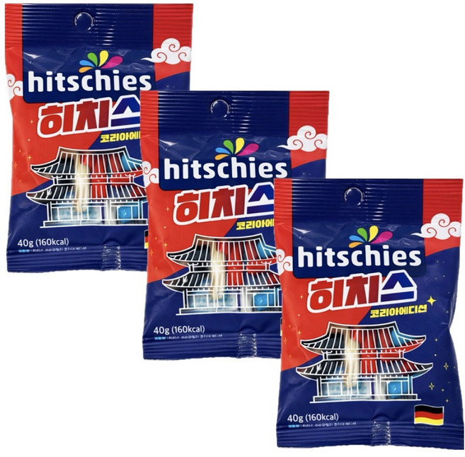 히치스 수수깡젤리 코리아 에디션, 40g, 3개
