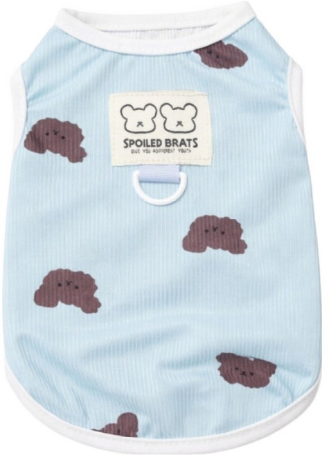 코코스튜디오 반려동물 데일리 코코하네스 냉감 말랑곰 나시티, 1개, 스카이