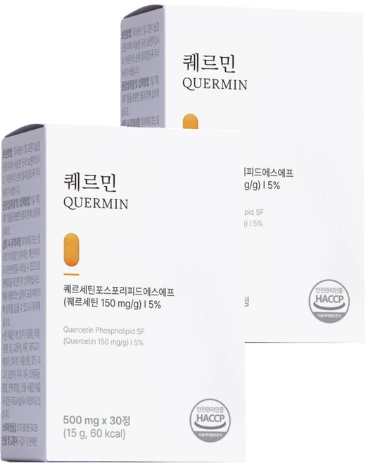 마이디데이 퀘르세틴 퀘르민 15g, 2개, 30정 - 쿠팡