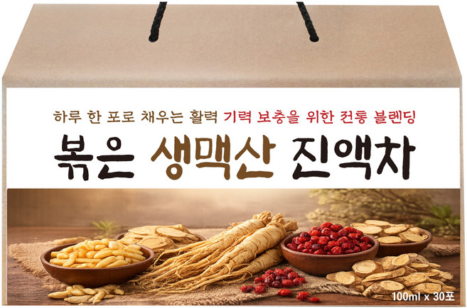 산해랑 수제 생맥산 맥문동 인삼 오미자 진액차 30p, 1개, 3L