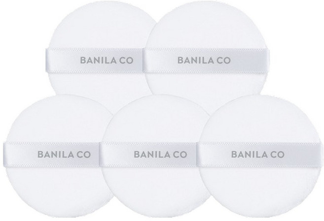 바닐라코 피니쉬 팩트 퍼프, 5개, 화이트