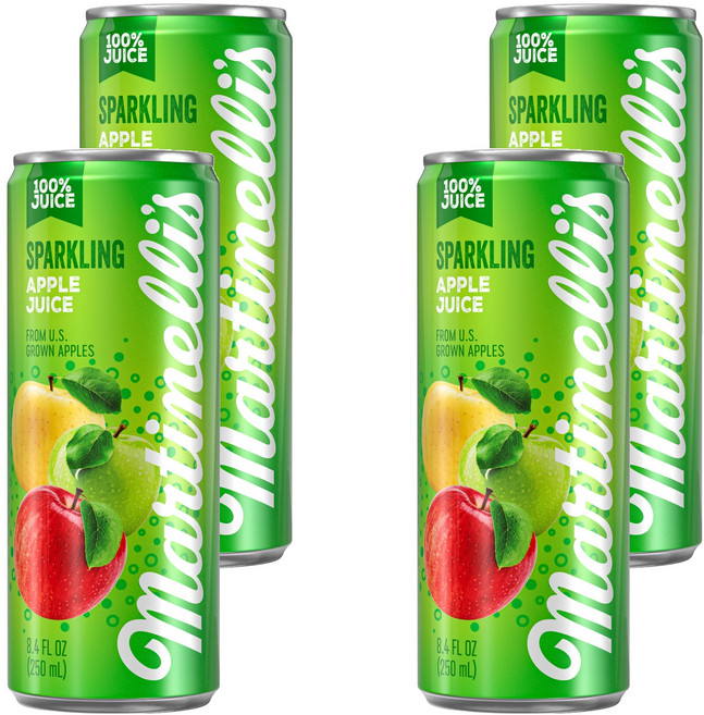 마르티넬리 스파클링 애플주스, 4개, 250ml