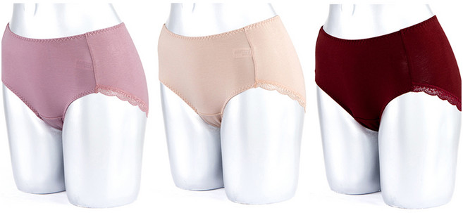 제임스딘 뒤판 레이스라인 맥시 여성 모달팬티 3종 세트