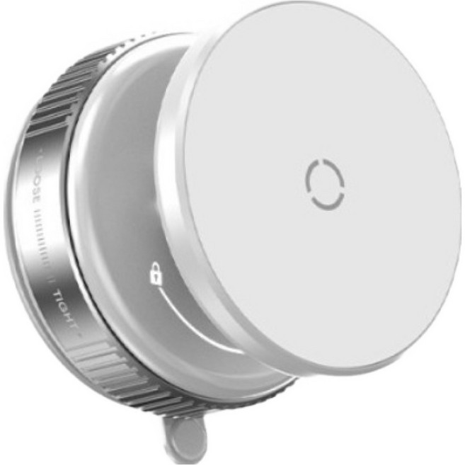 강력 자석 차량용 흡착식 360도 회전 스마트폰 거치대, 화이트, 1개