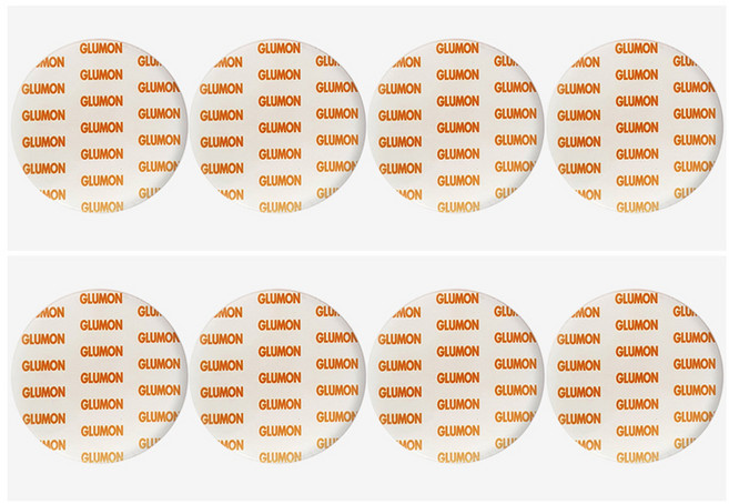 글루몬 초강력 실리콘 투명 클리어 겔 원형 양면테이프 95mm 4p, 2개