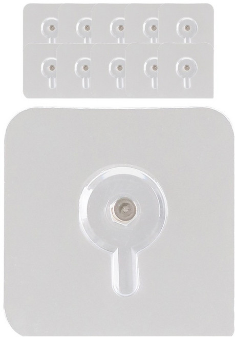 플라이토 무타공 접착식 후크, 반투명, 11개