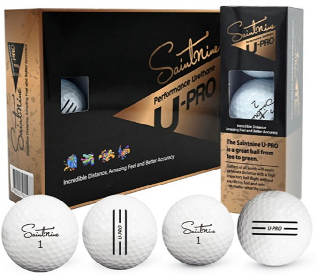 세인트나인 유프로 우레탄 골프공 2피스 U-PRO, 화이트, 12개입, 1개