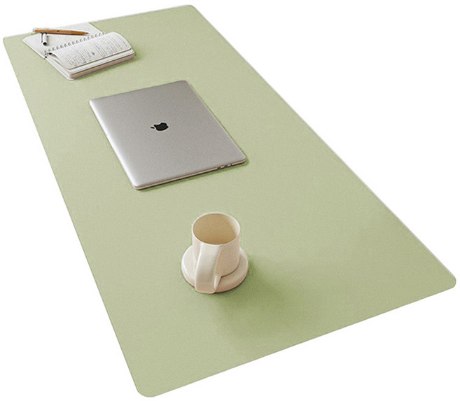 리버폭스 프리미엄 가죽 논슬립 와이드 데스크 매트, 그린