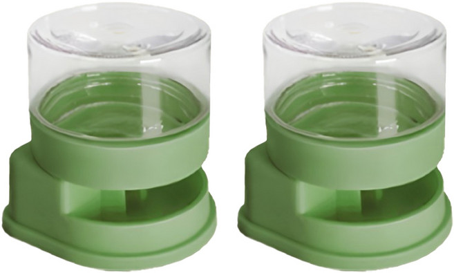 두렙 도마뱀 크레스티드게코 자동급수기 대형, 2개, 올리브그린