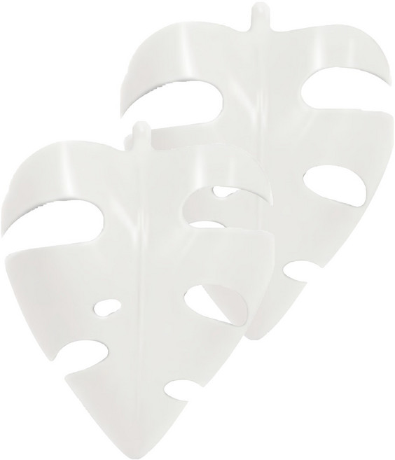 두렙 크레스티드게코 사육장 나뭇잎 은신처 대형, 화이트, 2개