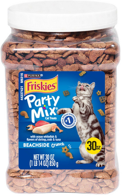 프리스키 고양이 퓨리나 파티믹스 비치사이드 대용량 스낵 간식, 850g, 1개, 바다생선