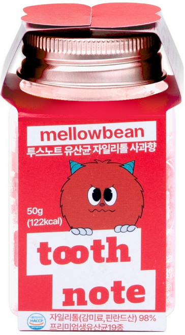 투스노트 유산균 자일리톨 캔디 사과향, 50g, 1개