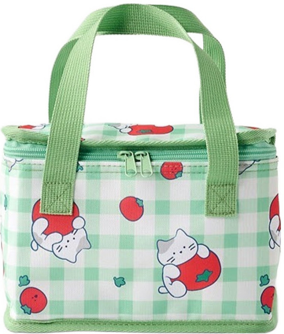 버터 베지갱 캔버스 도시락가방, 그린, 1개